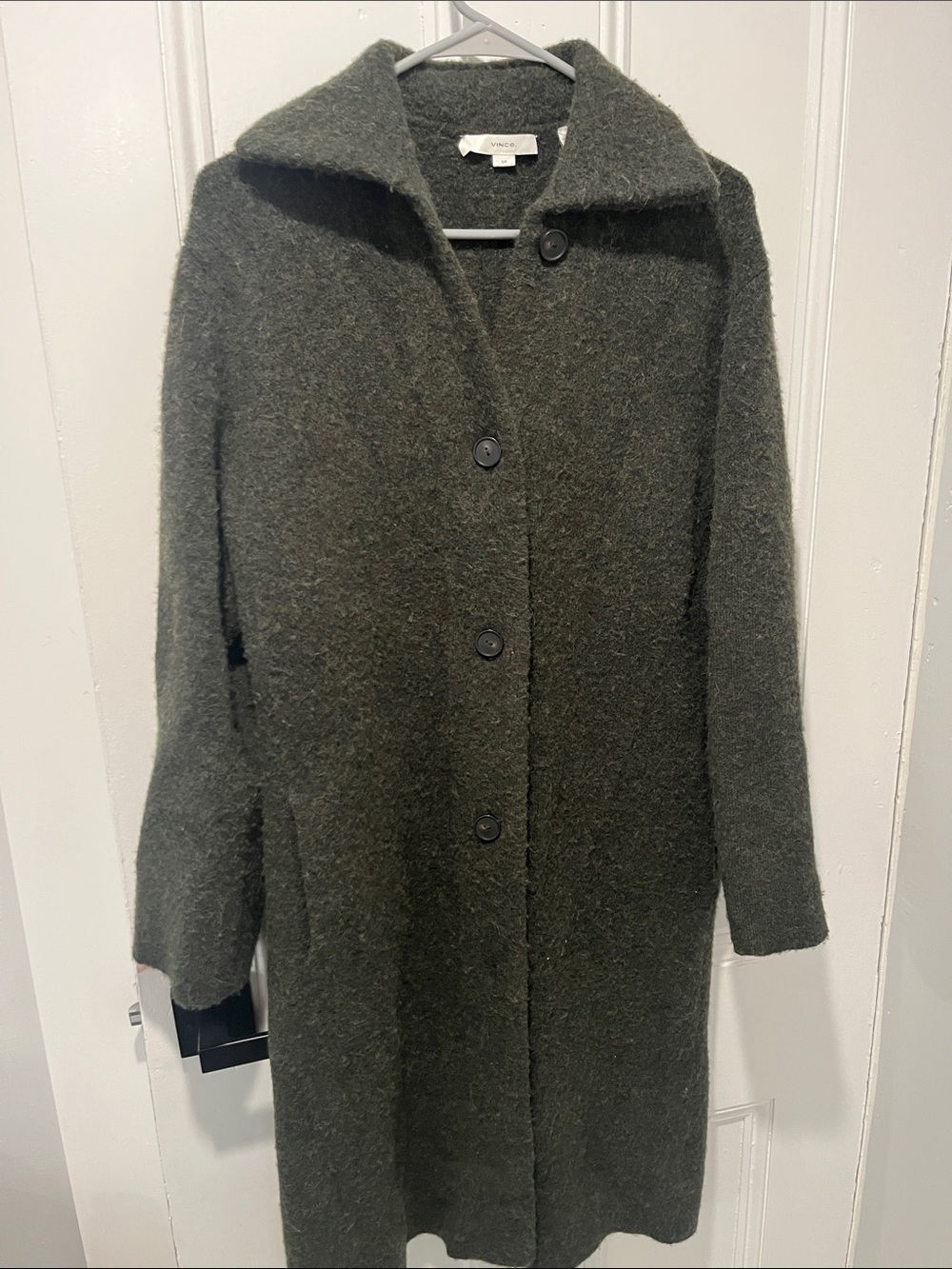 Vince Olive Green Sweater Coat